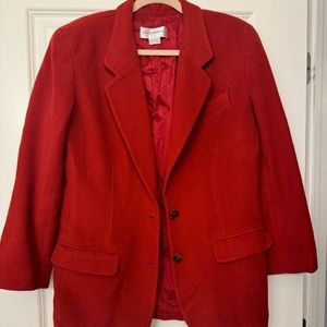 Vintage Liz Claiborne Collection Red Wool Blazer